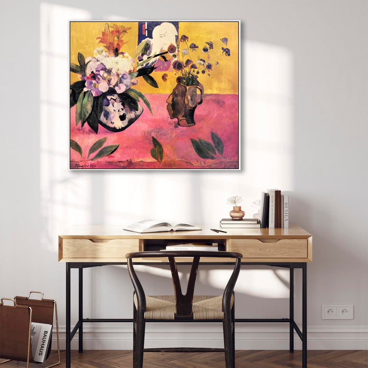 Large Paul Gauguin Wall Art Framed Canvas Print of Japanese Still Life Painting - FFob-2220-W-L