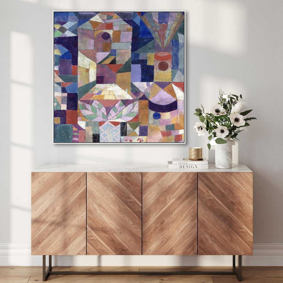 Large Paul Klee Abstract Wall Art Canvas Prints of Burggarten