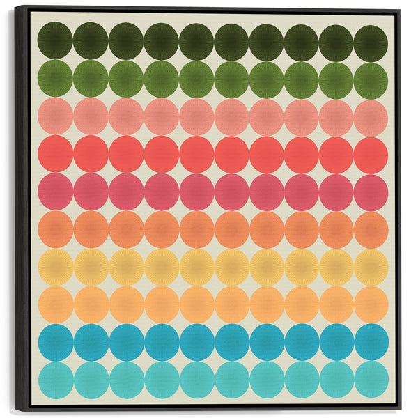 Large Modern Colourful Wall Art - Abstract Framed Canvas