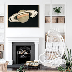 Large Saturn Rings Framed Prints on Canvas Space Planets XL