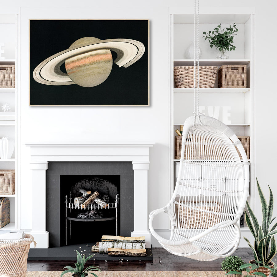 Large Saturn Rings Framed Prints on Canvas Space Planets XL