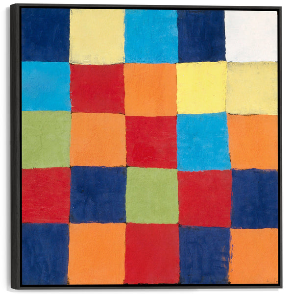 Large Colourful Abstract Framed Canvas Paul Klee Wall Art