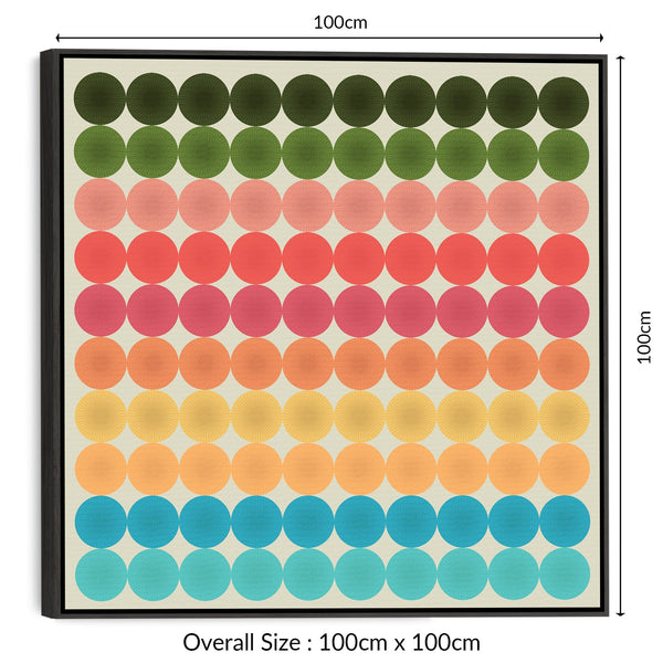 Large Modern Colourful Wall Art - Abstract Framed Canvas