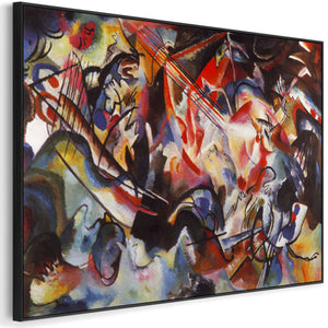 Large Wassily Kandinsky Colourful Abstract Wall Art Framed Canvas Print of Composition 6 Painting