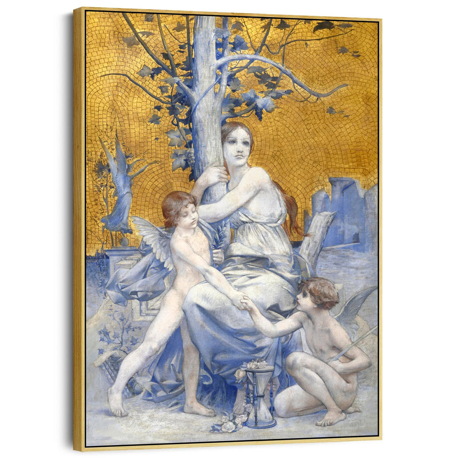 Luc-Olivier Merson Artwork Canvas Print Framed Allegory of Time