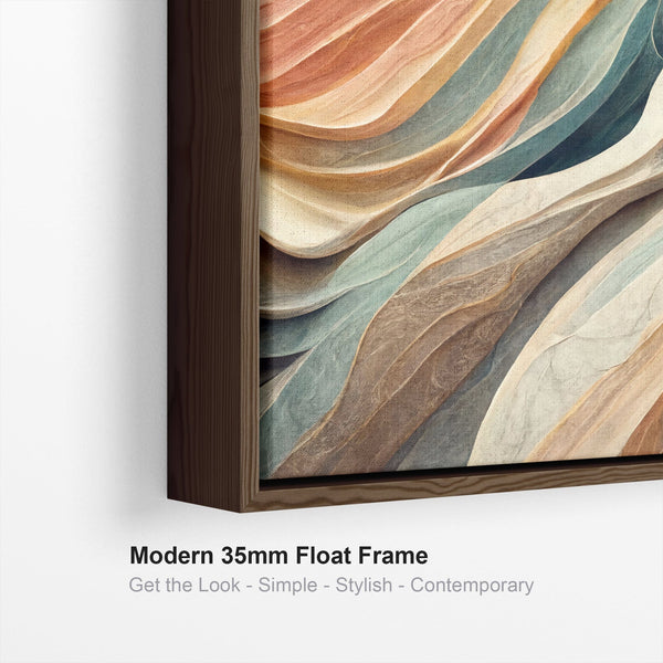 Extra Large Framed Wall Art Pictures for Living Room - Abstract Set of 3 - Teal Green Terracotta - XXL 212cm Wide