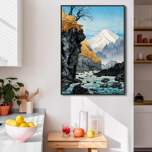 Mount Ashitaka Wall Art Framed Canvas Print of Hiroaki Takahashi Painting