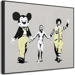 Large Banksy Framed Canvas Art Print - Napalm