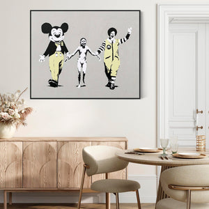 Large Banksy Framed Canvas Art Print - Napalm