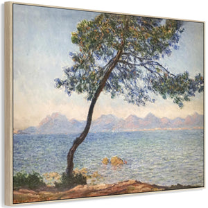 Large Claude Monet Framed Canvas Print of Antibes Landscape Painting