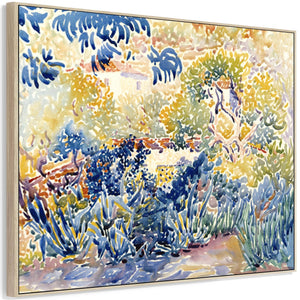 Large Henri Edmond Cross Colourful Framed Wall Art Print of Artists Garden at Saint Clair Painting