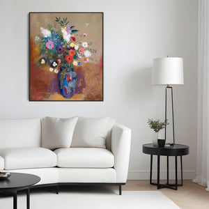 Odilon Redon Artwork Canvas Print Framed Bouquet of Flowers