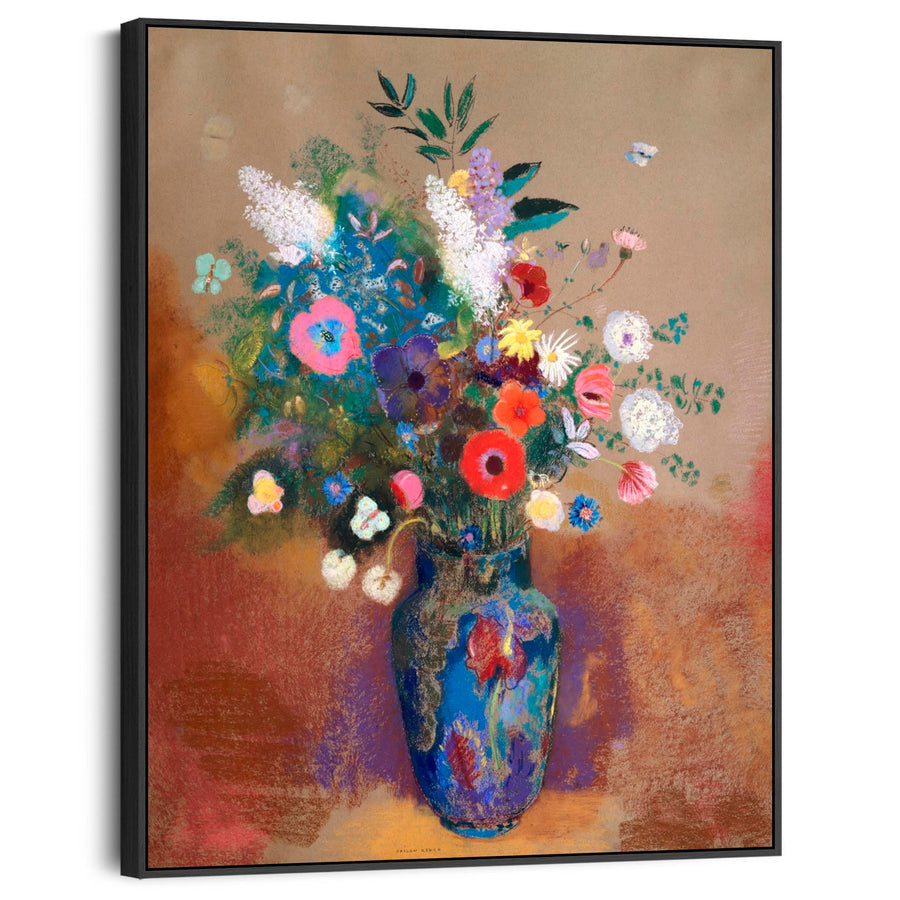 Odilon Redon Artwork Canvas Print Framed Bouquet of Flowers