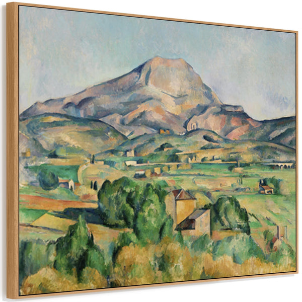 Large Paul Cezanne Landscape Wall Art Framed Canvas Print of La Montagne Sainte-Victoire Painting