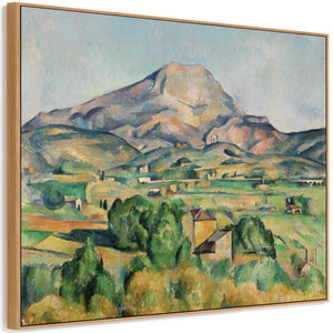 Large Paul Cezanne Landscape Wall Art Framed Canvas Print of La Montagne Sainte-Victoire Painting