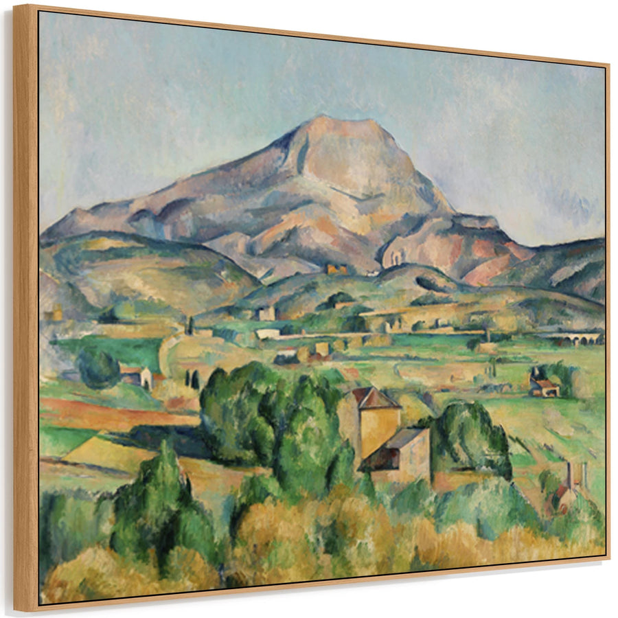 Large Paul Cezanne Landscape Wall Art Framed Canvas Print of La Montagne Sainte-Victoire Painting