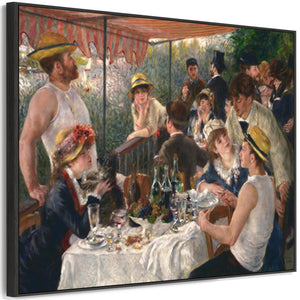 Pierre Auguste Renoir - Framed Wall Art Print Canvas Picture - Luncheon of the Boating Party