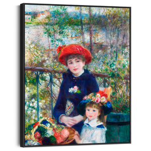 Pierre Auguste Renoir Wall Art Print on Canvas Framed Two Sisters On the Terrace