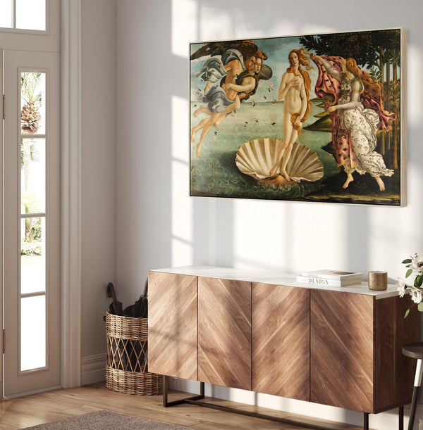 Sandro Botticelli Framed Artwork Print on Canvas The Birth of Venus