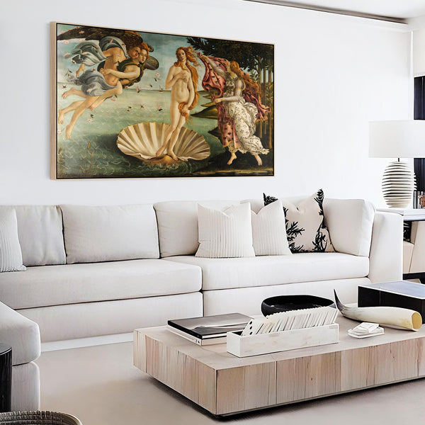 Sandro Botticelli Framed Artwork Print on Canvas The Birth of Venus