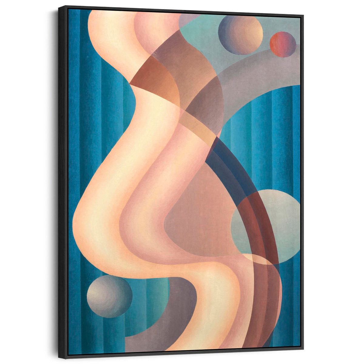 Stuart Walker Framed Blue Wall Art Print - Composition No 6 - on Canva ...