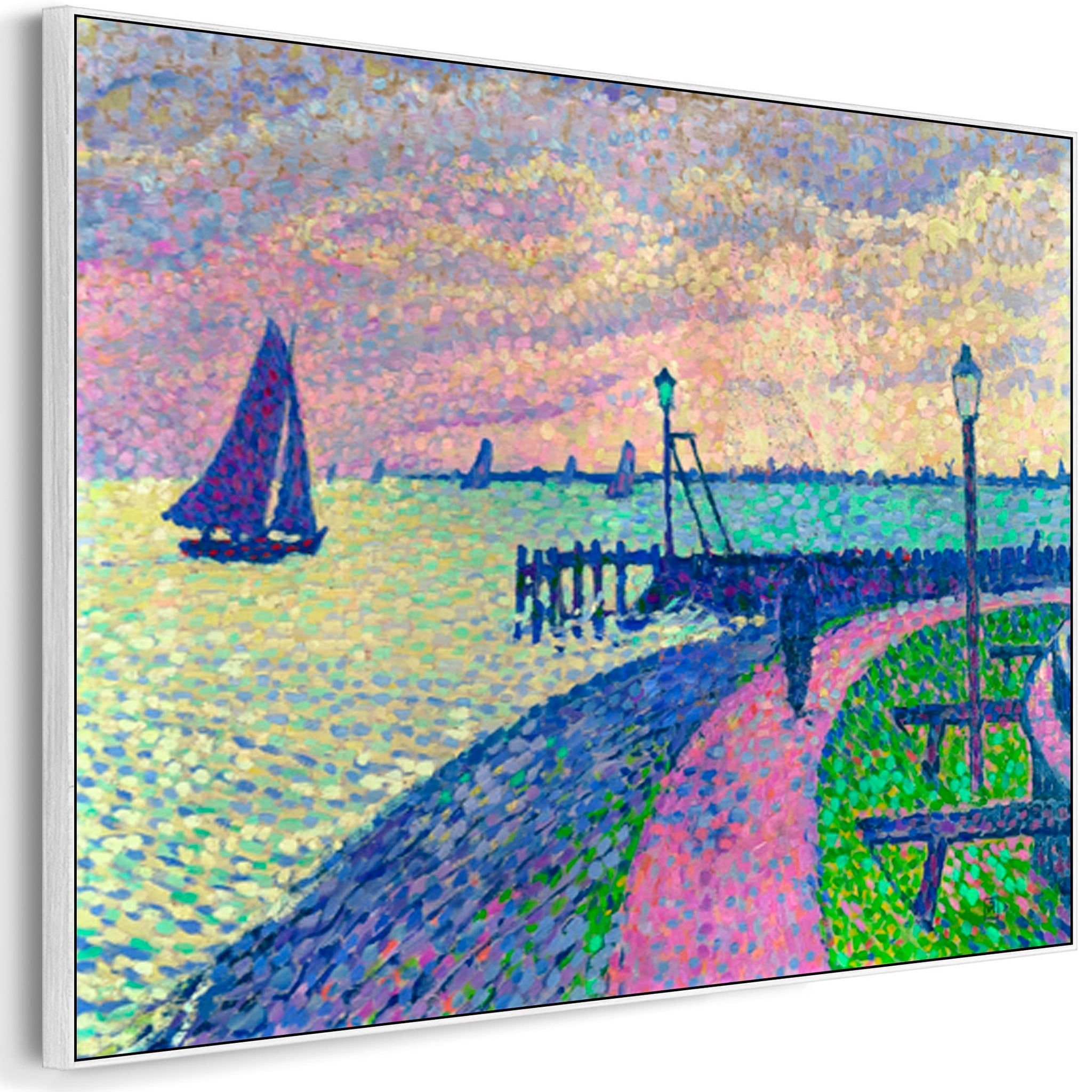 Theo Van Rysselberghe - Framed Wall Art Print Canvas Picture - Entrada