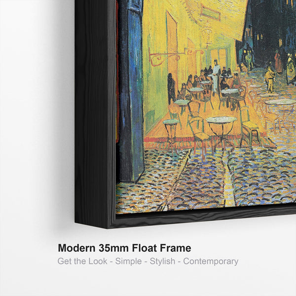 Vincent Van Gogh Wall Art Framed Print of Famous Café Terrace at Night Painting on Canvas