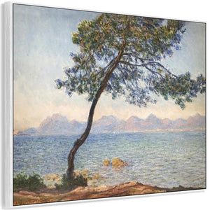 Large Claude Monet Framed Canvas Print of Antibes Landscape Painting