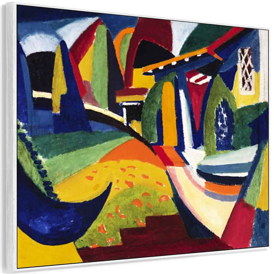 Large Colourful Abstract Wall Art Framed Canvas Print of Henry Lyman Sayen Scheherazade Painting