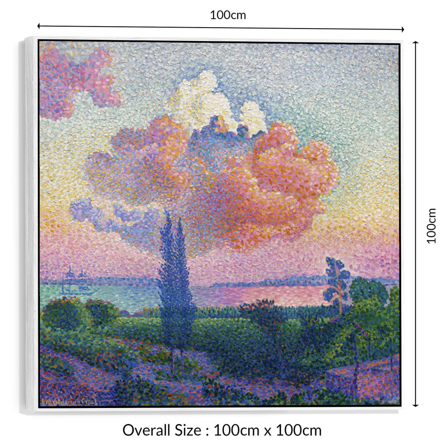 Large Henri Edmond Cross Framed Wall Art Print of The Pink Cloud Abstract Painting - 100cm x 100cm