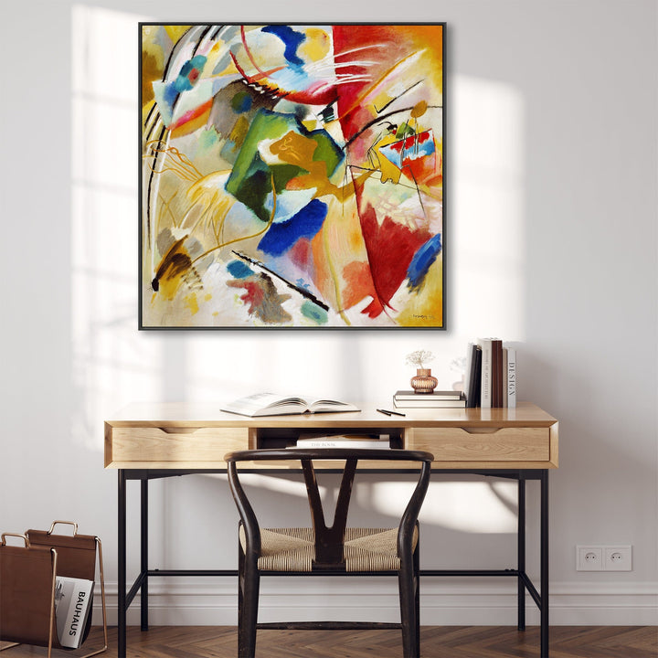 Large Framed Colourful Wall Art for Living Room - Kandinsky Abstract Canvas Print - FFs-2122-B-XL