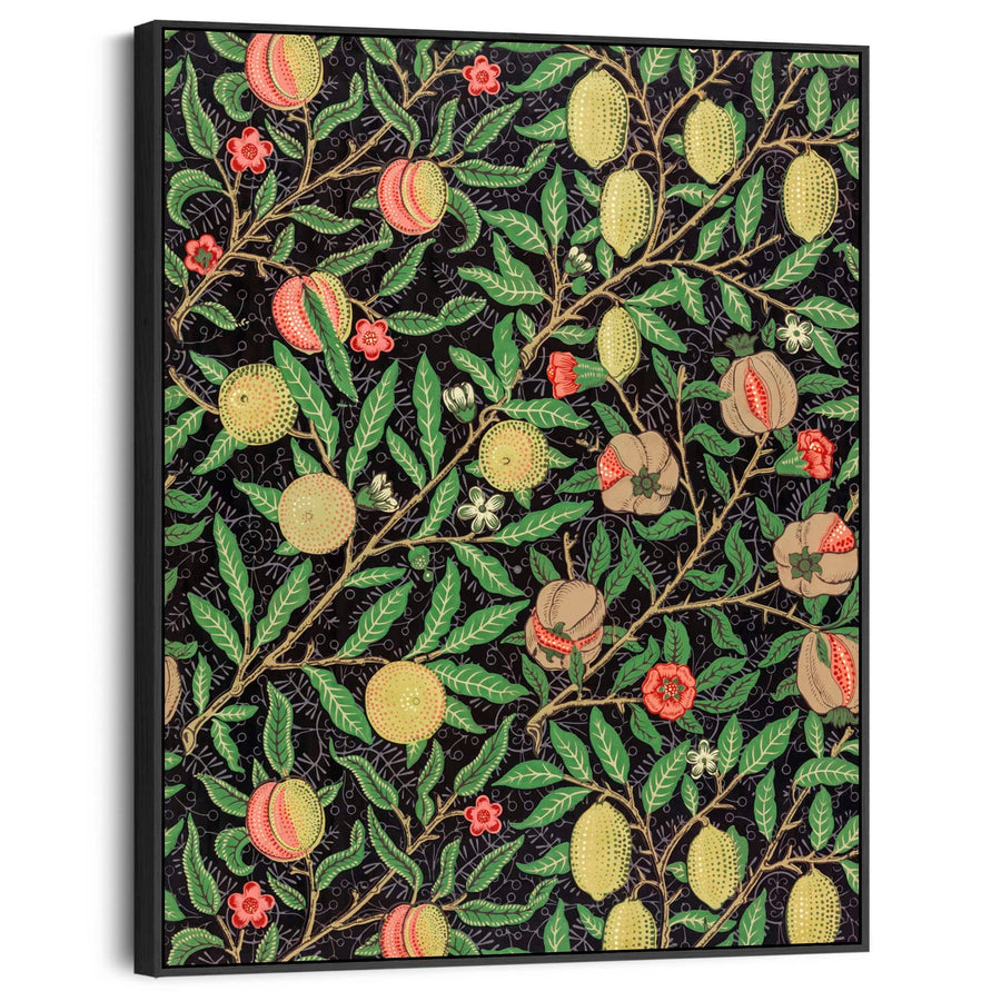 William Morris Framed Wall Art Canvas Print Fruit Pattern