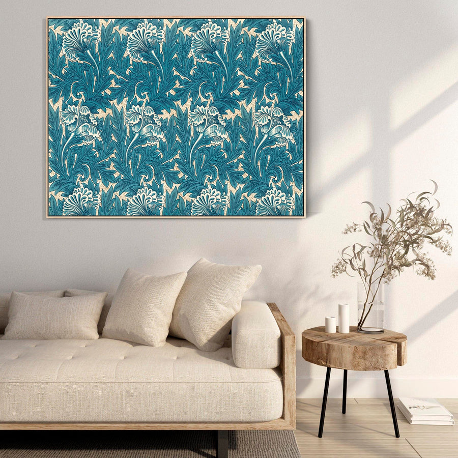 William Morris Floral Framed Artwork on Canvas Tulip Flower