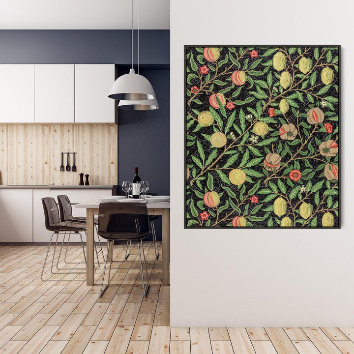 William Morris Framed Wall Art Canvas Print Fruit Pattern - FFPob-2648-B-L