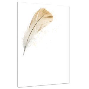 Falling Feather Canvas Art Prints  Yellow