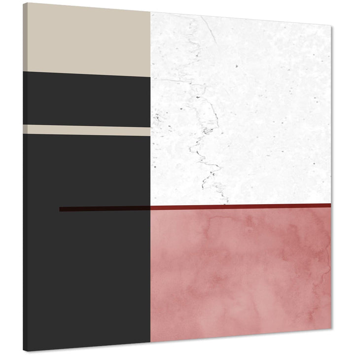 Abstract Pink Grey Design Canvas Art Pictures - 11364