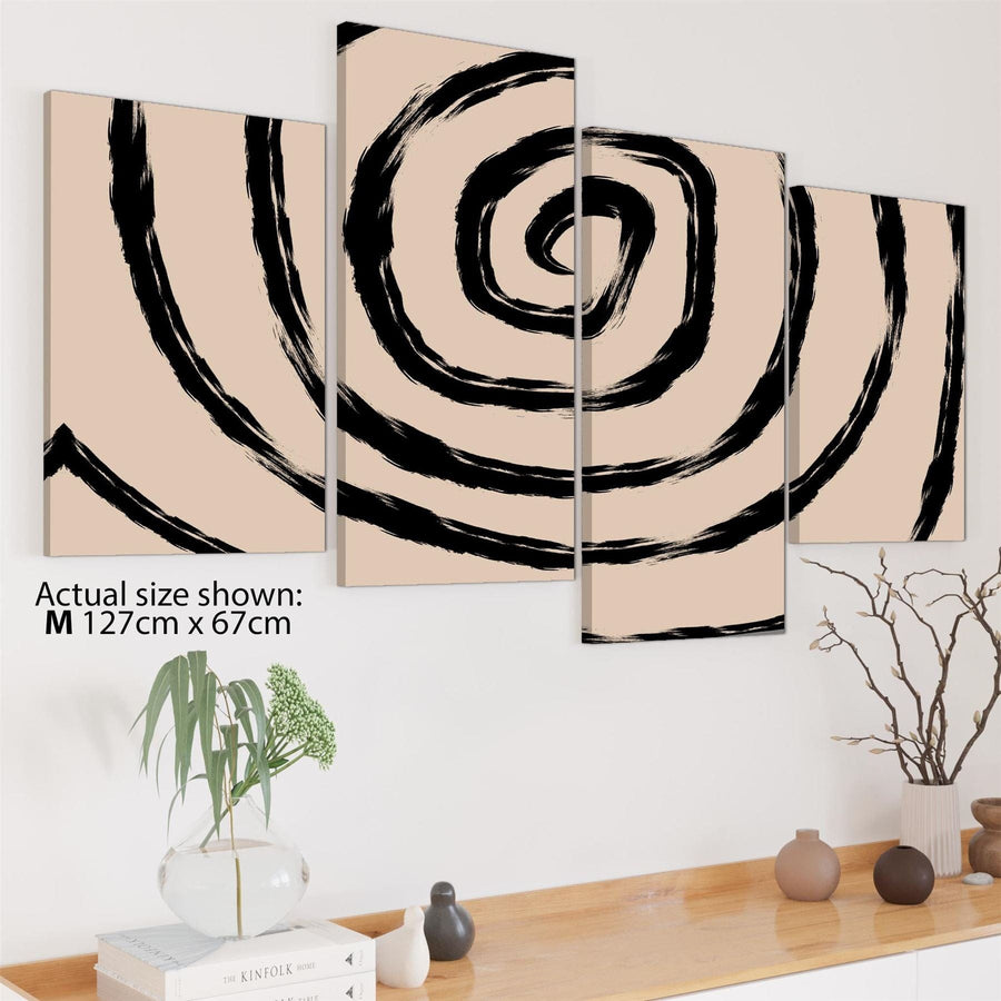 Abstract Black Natural Line Drawing Canvas Art Pictures