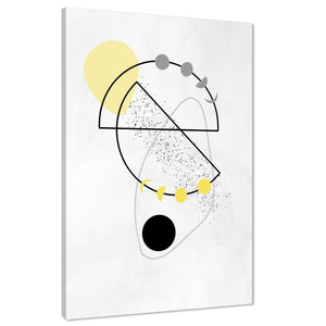 Abstract Yellow Black Design Canvas Wall Art Print