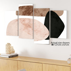 Abstract Coral Brown Painting Canvas Art Prints