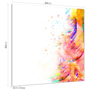 Abstract Multi Coloured Watercolour Brushstrokes Framed Wall Art Print