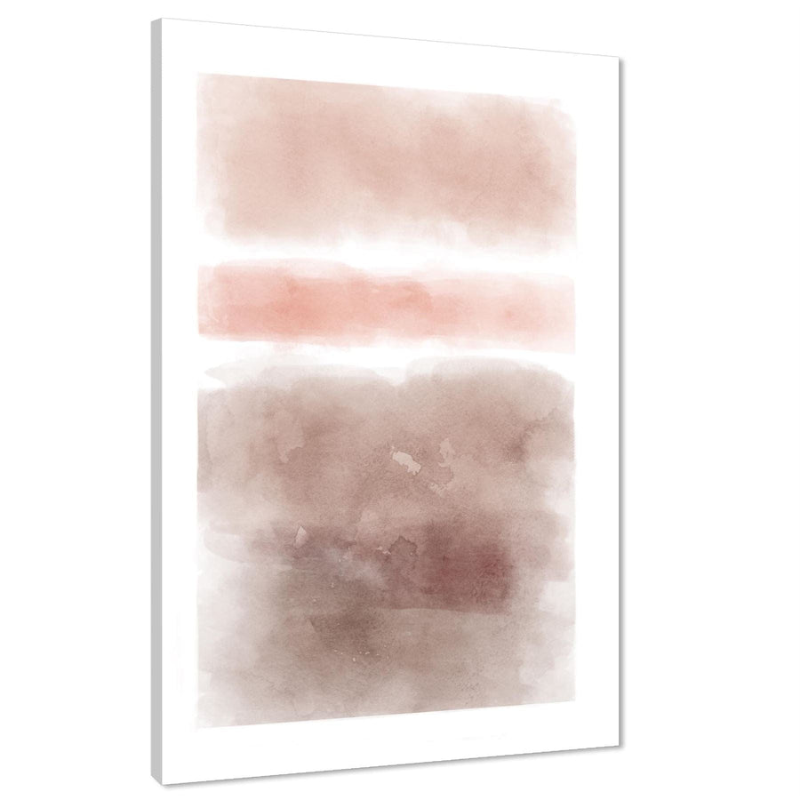 Abstract Grey Blush Pink Painting Canvas Wall Art Print