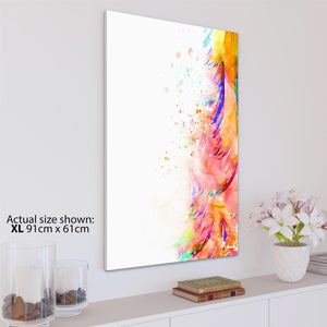 Abstract Multi Coloured Watercolour Brushstrokes Framed Wall Art Print