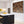 Kitchen Framed Canvas Wall Art Abstract Brown Cream - Espresso