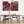 Pair XL Burgundy Framed Wall Art Abstract Expression Set 2
