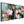 Extra Large Pair Abstract Floral Framed Canvas Art Pink Green