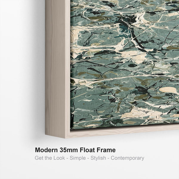 Tall Upright Framed Picture - Abstract Jackson Pollock Style