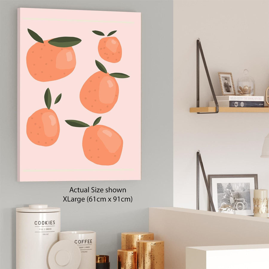 Kitchen Canvas Wall Art Picture Oranges Orange Natural