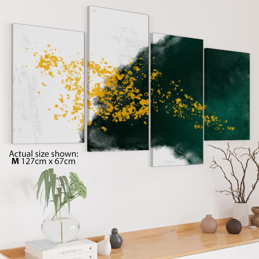 Abstract Green Yellow Painting Canvas Art Pictures