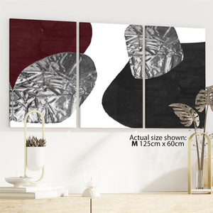 Abstract Red Grey Black Painting Canvas Art Prints