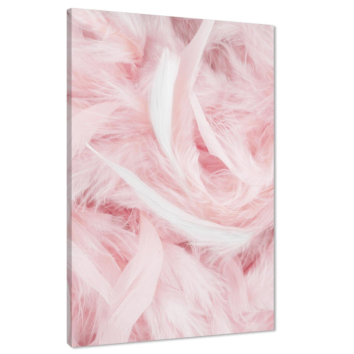 Abstract Pink Feathers Canvas Wall Art Print - 1RP1214M